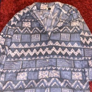 Sweater Fleece Button Up